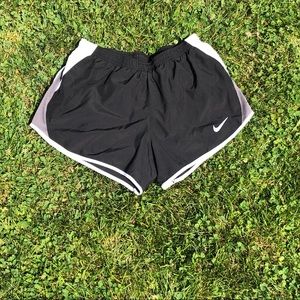 Black w/ light gray Nike running shorts